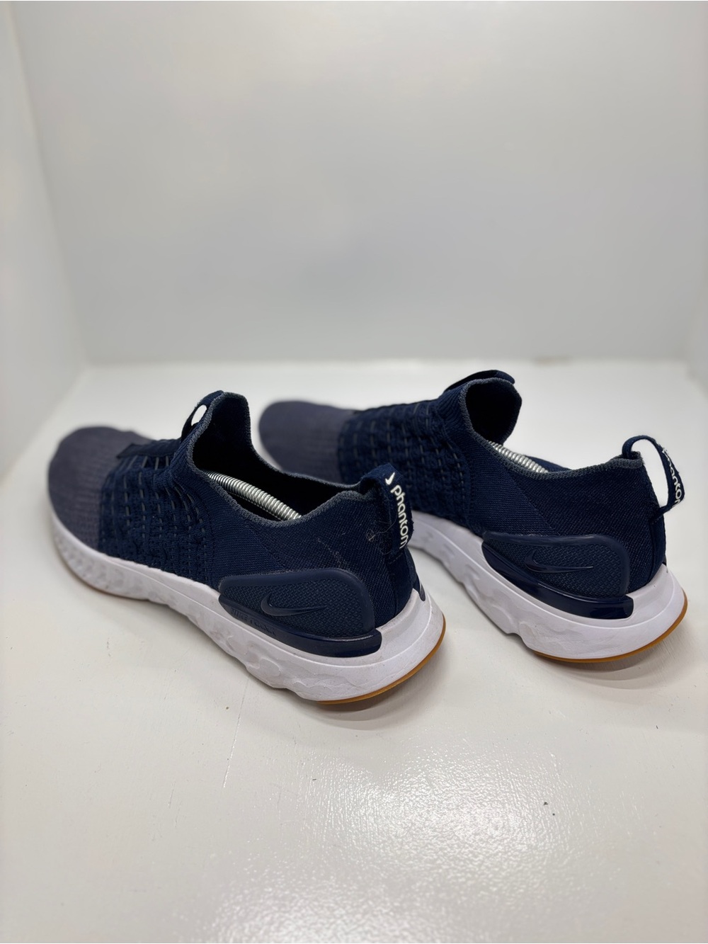 Nike React Phantom Run Flyknit 2 Running Shoes Blue Men's Size 14 Slip-On Sneake - Picture 7 of 14